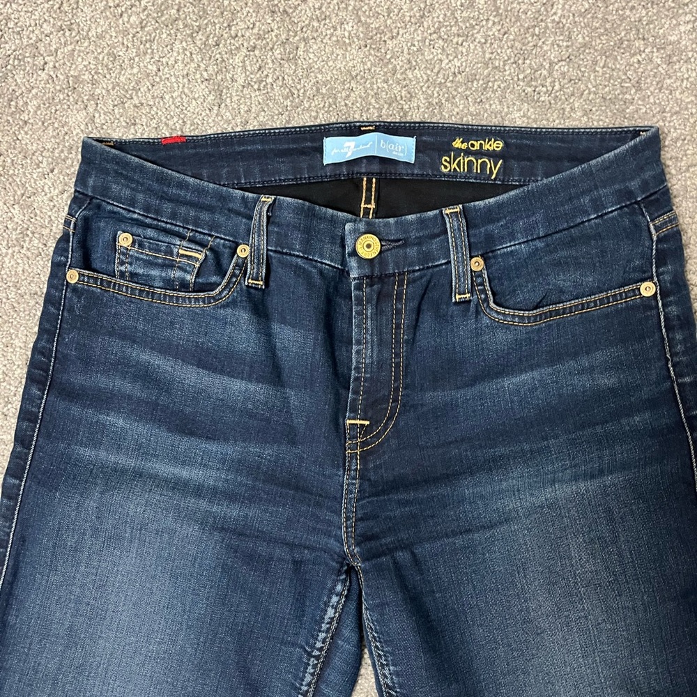7 for all mankind-Blair Skinny ankle crop jean - raw hem